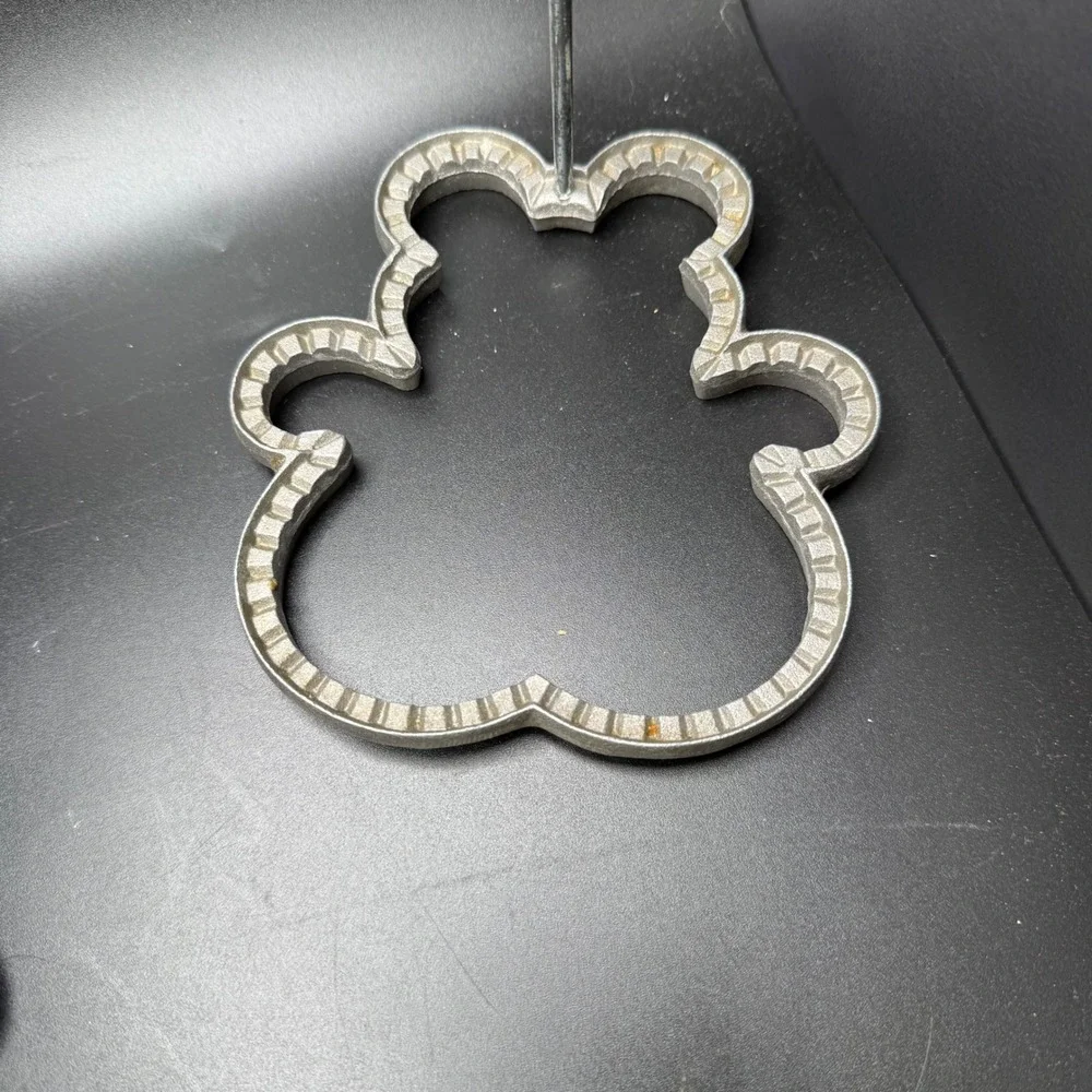 Vintage Cast Aluminum Egg Pancake Molds Set of 4 Dinosaur Bat Heart Bear